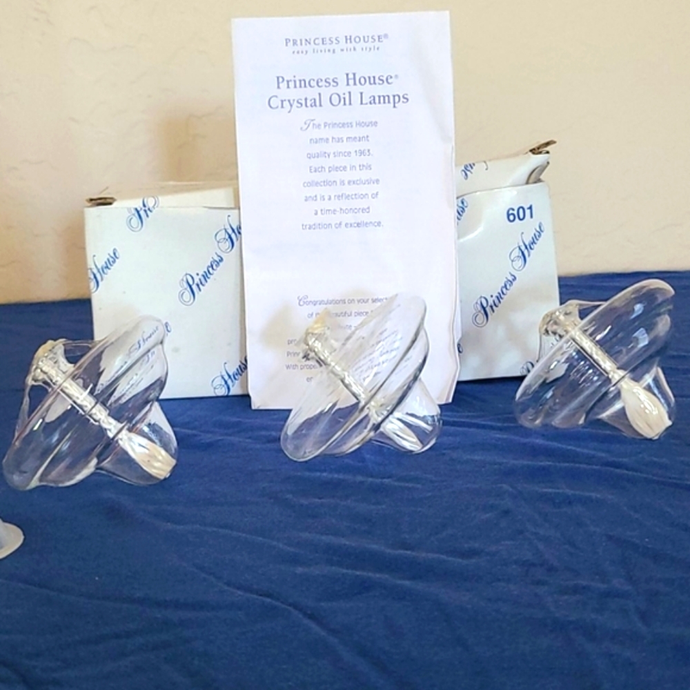 Princess House Crystal Oil Lamps